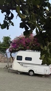 Caravan scenic view Foto stock