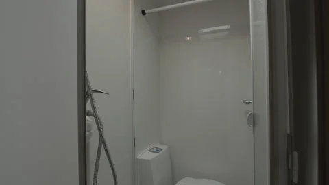 Caravan Shower Stock Footage 260323166