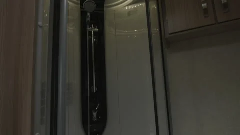 Caravan Shower Stock Footage 260323231