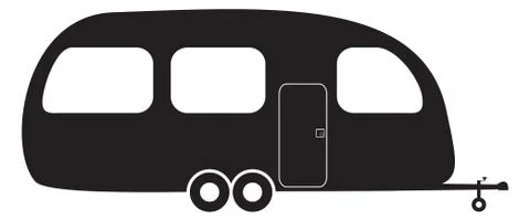 Caravan Silhouette Stock Illustration