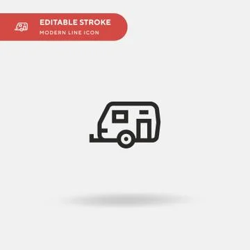 Caravan Simple vector icon. Illustration symbol design template for web mobil Stock Illustration