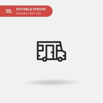 Caravan Simple vector icon. Illustration symbol design template for web mobil Stock Illustration