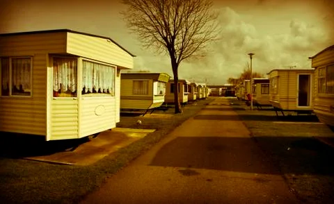 Caravan site Stock Photos