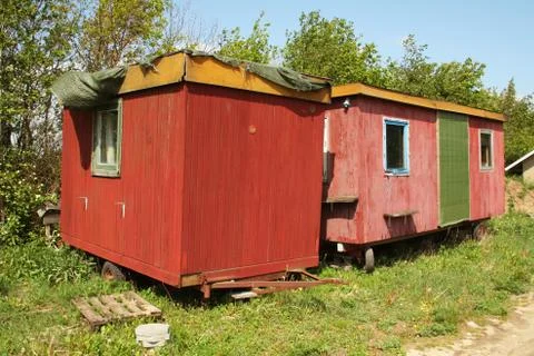 Caravan trailer wagon Stock Photos