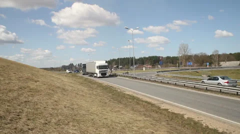 Caravan of trucks Video stock 23196141