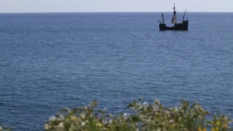 Caravel in Madeira 스톡 동영상 142129715