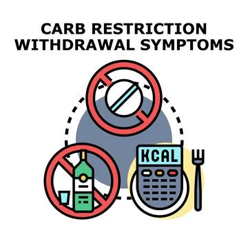 Carb restriction withdrawal symptoms vector concept Stock Illustration