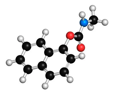 Carbaryl molecule , illustration Stock-Illustration