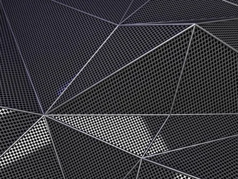Carbon abstract dotted dark background concept. 3D Stock Illustration