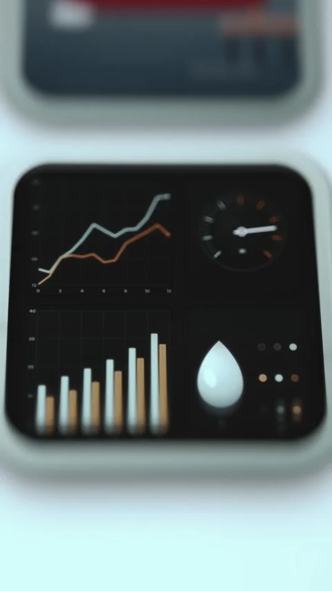 Carbon Analytics Capacity Planning Screen with Interactive Data Stock Footage 340550525
