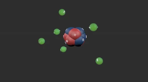 Carbon atom animation. Stock Footage