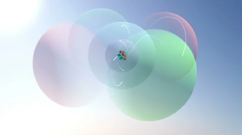 Carbon Atomic Model 2 Stock Footage 8565795