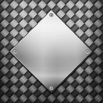 Carbon background and plate Stock Illustration