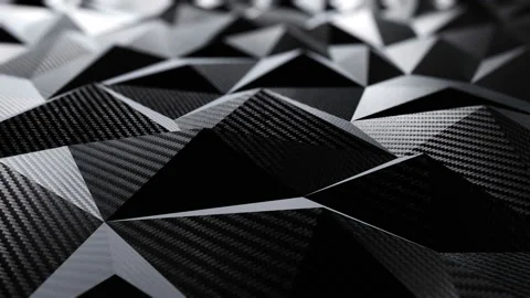 Carbon black triangular polygonal geometric background loop Stock Footage 137273765