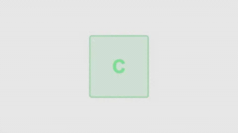 Carbon C Periodic Table Element Tile Clean No Text Animation Video Overlay Alpha Stock-Footage 339371657