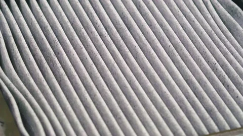 Carbon cabin filter for the car Stock Footage 176205881
