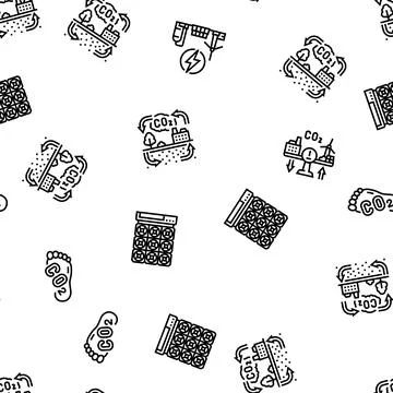 Carbon capture co2 storage seamless pattern vector Illustrazione stock