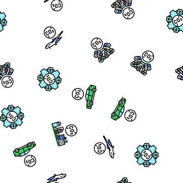 Carbon capture co2 storage seamless pattern vector Stock Illustration