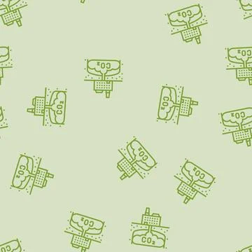 Carbon capture environmental line seamless pattern Stock Illustration