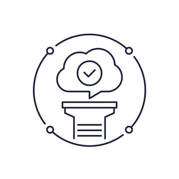 Carbon capture icon, line vector Stock Illustration