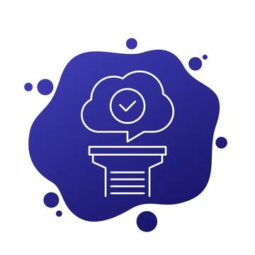 Carbon capture icon, linear vector Stock Illustration
