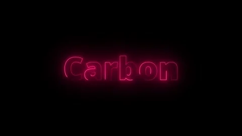 Carbon, chemical element of the periodic table graphic animation on a black.. 库存影片 341675729