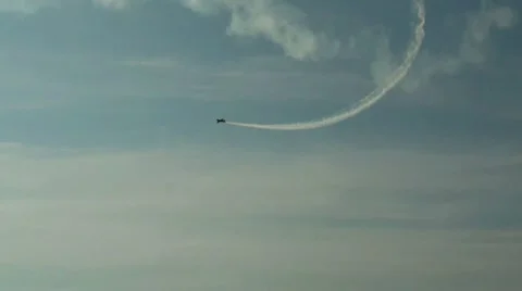 Carbon Club SS acrobatic airshow flight demonstration Stock Footage