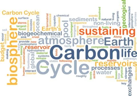 Carbon cycle background concept Illustrazione stock