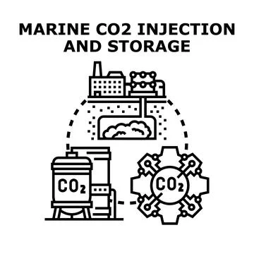 Carbon dioxide capture and storage technology concept Stock Illustration