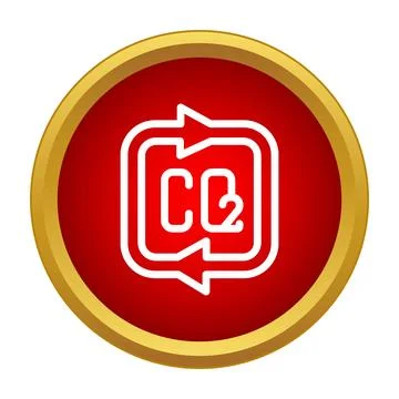 Carbon dioxide co2 cycle with arrows icon イラスト素材