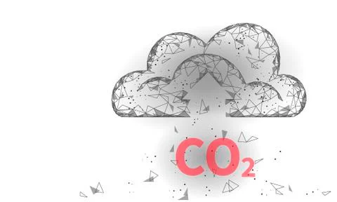 Carbon dioxide CO2 ecology problem eco concept. Renewable organic gas 3D render Stock Illustration