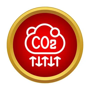 Carbon dioxide co2 emissions cloud icon reducing Stock Illustration