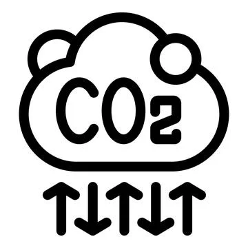 Carbon dioxide co2 emissions reducing and increasing with arrows Stock Illustration