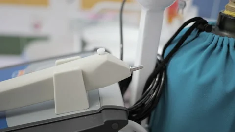 Carbon Dioxide CO2 Injection machine for carboxytherapy in the doctor's office Stock Footage 148341216