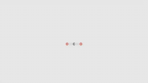 Carbon Dioxide CO2 Lewis Structure Animation Clean No Text Alpha 4K Stock Footage 339310975