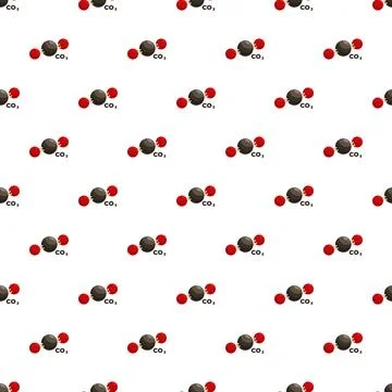 Carbon dioxide co2 molecule chemistry pattern background Stockillustratie