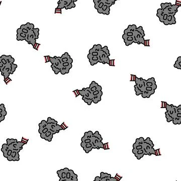 Carbon dioxide co2 vector seamless pattern Illustrazione stock
