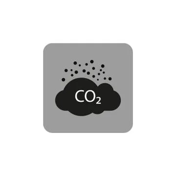 Carbon dioxide, ecology, cloud icon. Vector illustration, flat design. Stock Illustration