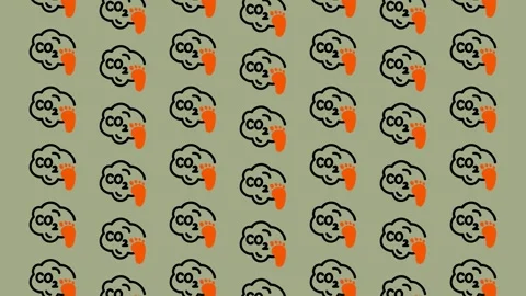 Carbon Dioxide Emissions Symbol Pattern. Stock Footage 325383322