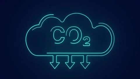 Carbon dioxide emissions worst effect on global climate change animation Stock Footage 241831836
