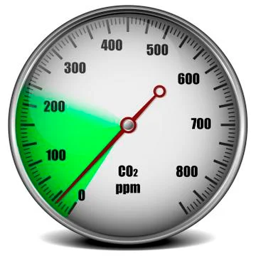 Carbon Dioxide Low Emission Stock Illustration