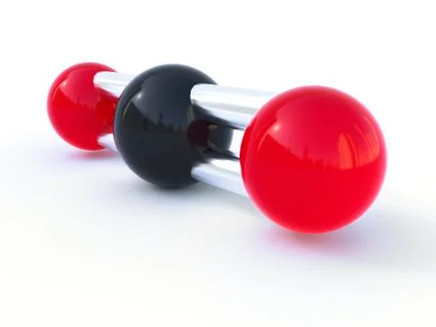 Carbon dioxide molecule Illustrazione stock