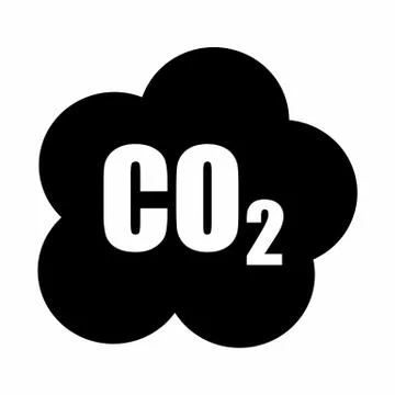 Carbon dioxide symbol Stock Illustration