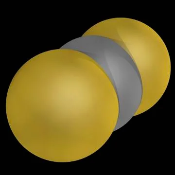 Carbon disulfide molecule Stock Illustration