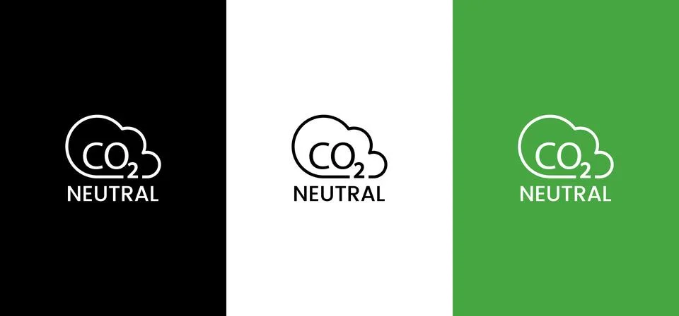Carbon emission cloud vector icon Illustrazione stock