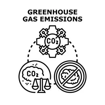 Carbon emission reduction balancing environmental protection and technology Stock Illustration
