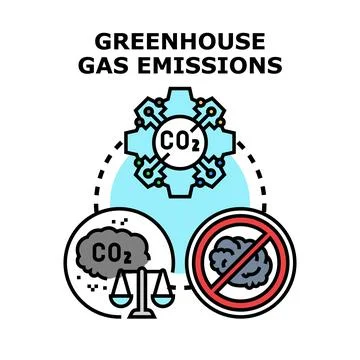Carbon emission reduction balancing environmental protection and technology Stock Illustration