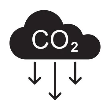 Carbon emissions reduction icon vector for graphic design, logo, web site, so 스톡 일러스트