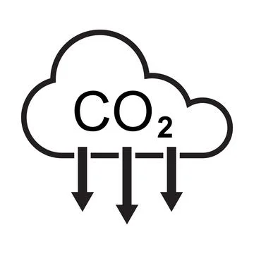 Carbon emissions reduction icon vector for graphic design, logo, web site, so Stock Illustration