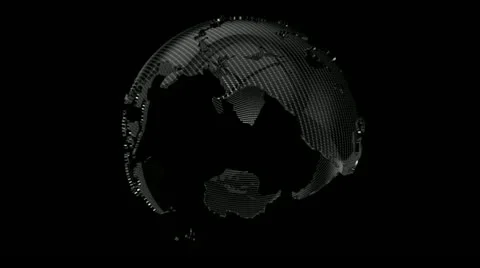 Carbon Fiber 3D Globe Stock Footage 11250353
